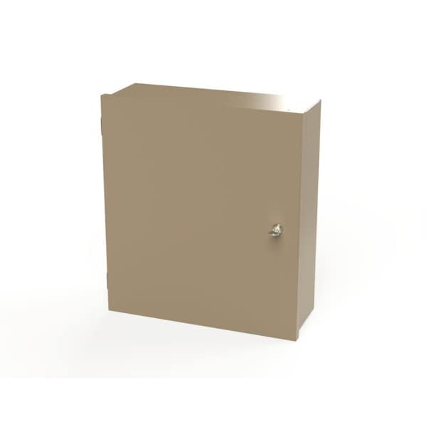 1/4 Turn Latch with Keylock Electrical Enclosures, 18 in H, 6 in D, 16 in W, NEMA 1, Carbon Steel